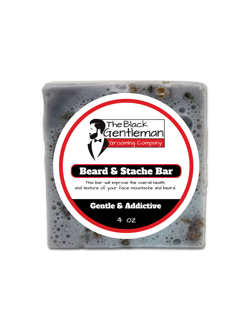 Beard & Stache Bar, Soap For Beard And Mustache, The Black Gentleman Grooming Co.™