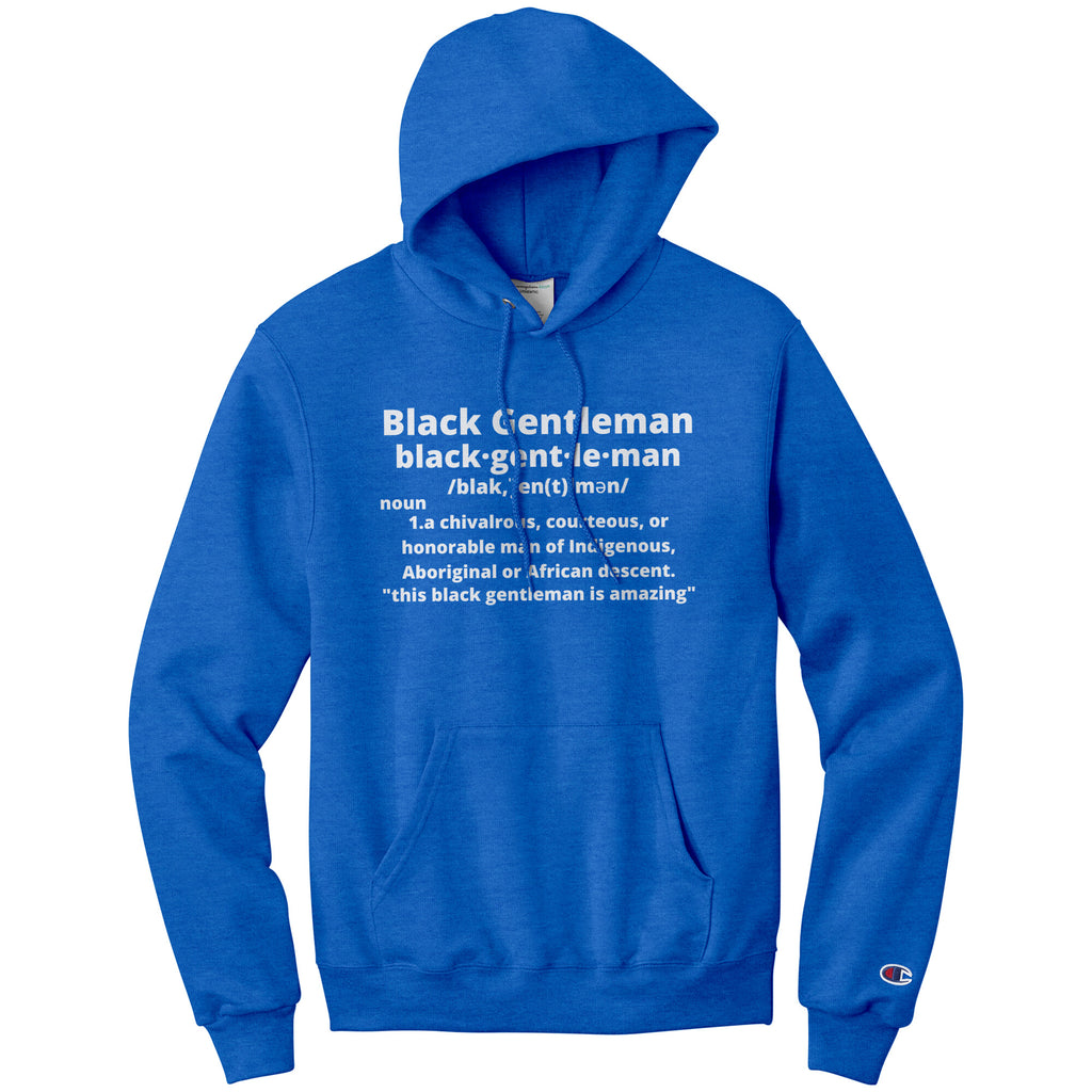 Black and sale royal blue hoodie