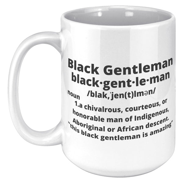 "The Definition" Mug, Ceramic White Coffee Mug, The Black Gentleman Grooming Co.™